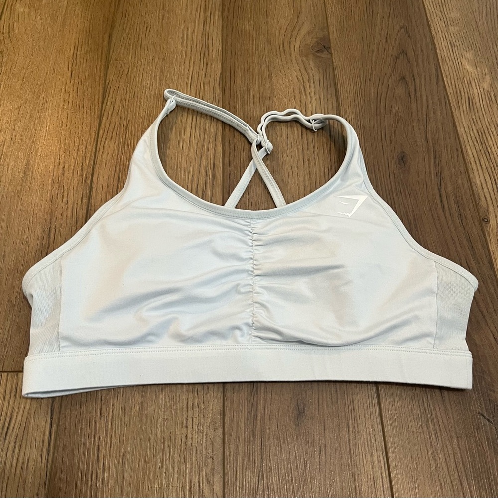 Gymshark White mesh cut out Sports Bra